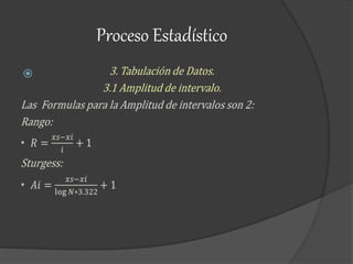 Proceso Estadístico

 
