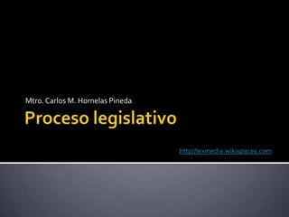 Proceso legislativo Mtro. Carlos M. Hornelas Pineda http//lexmedia.wikispaces.com 