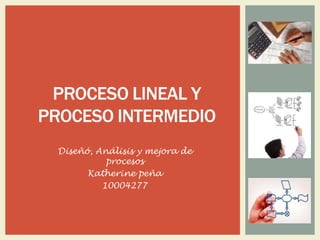 PROCESO LINEAL Y
PROCESO INTERMITENTE
  Diseñó, Análisis y mejora de
            procesos
        Katherine peña
           10004277
 