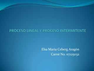 Elsa Marìa Ceberg Aragòn
      Carnè No. 07125032
 