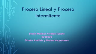 Proceso Lineal y Proceso
Intermitente
 