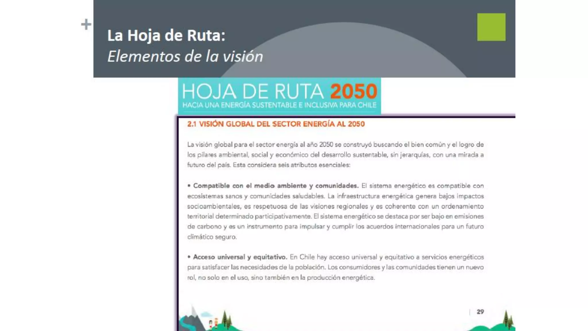 Proceso participativo para una vision energia 2050 chile