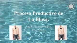 Proceso Productivo de
La Blusa.
Anais Pizarro Prieto.
8°A 2015.
 
