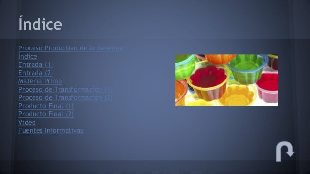 Proceso productivo de la gelatina