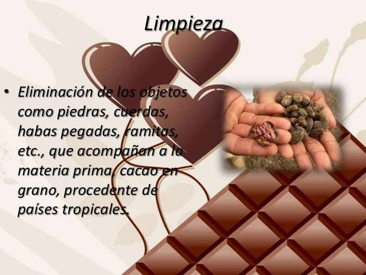 Proceso productivo del chocolate