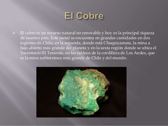 Proceso productivo del cobre