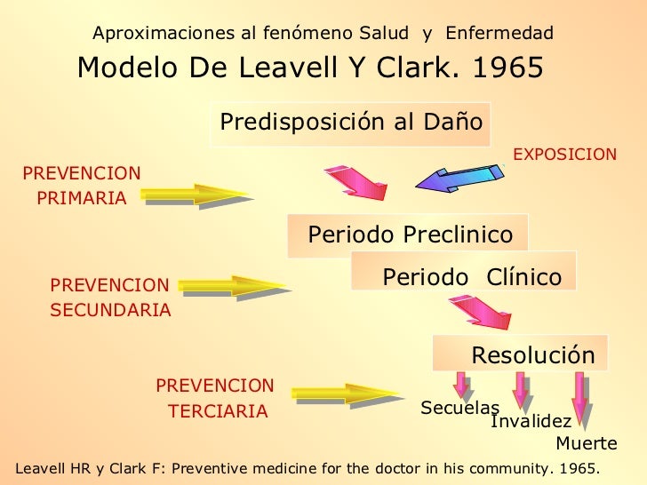 Modelo de Leavell y Clark para el cáncer de mama Modelo de Leavell y