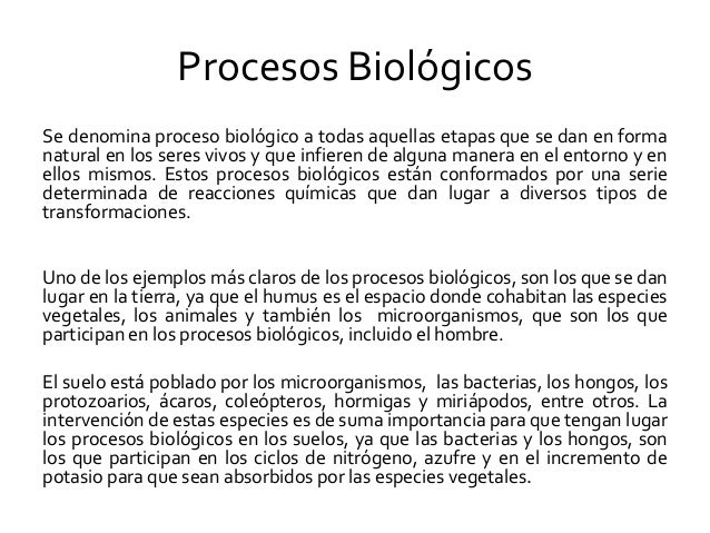 Procesos biologicos