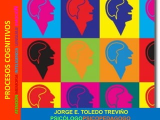 PROCESOSCOGNITIVOS
ATENCIÓNMEMORIAINTELIGENCIALENGUAJEEMOCIÓN
JORGE E. TOLEDO TREVIÑO
 