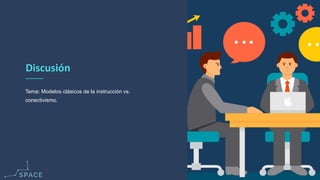 www.spacediseno.com
© 2016 Arturo Llaca. All Rights Reserved.
71
Discusión
Tema: Modelos clásicos de la instrucción vs.
conectivismo.
 