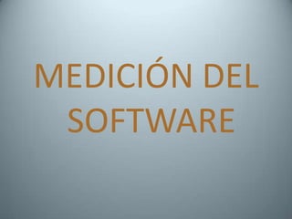 Métricas de Proceso y proyecto de software