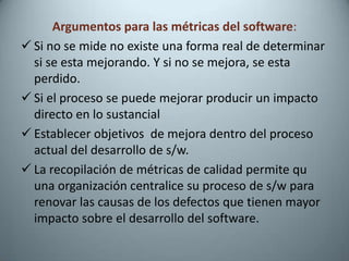 Métricas de Proceso y proyecto de software