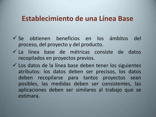 Métricas de Proceso y proyecto de software