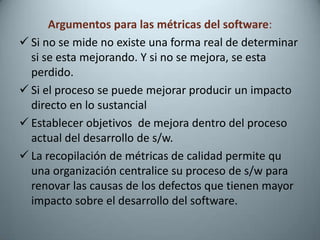 Métricas de Proceso y proyecto de software Slide 25