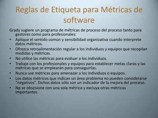 Métricas de Proceso y proyecto de software Slide 9