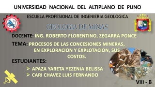 TEMA:
ESCUELA PROFESIONAL DE INGENIERIA GEOLOGICA
DOCENTE:
ESTUDIANTES:
VIII - B
 