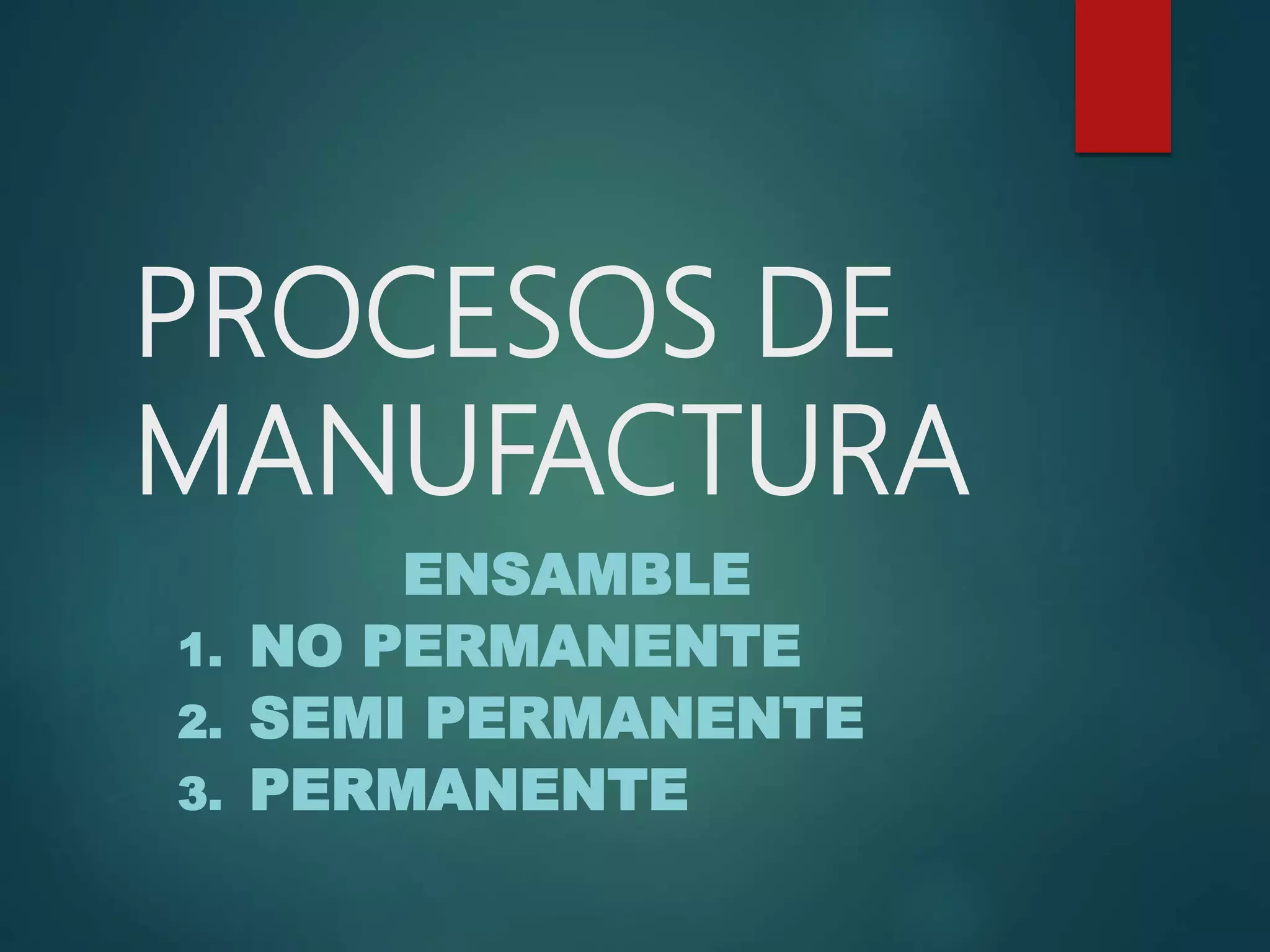 Procesos de manufactura | PPTX