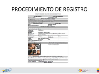 PROCEDIMIENTO DE REGISTRO
 