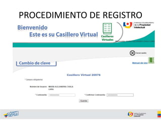 PROCEDIMIENTO DE REGISTRO
 