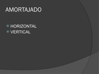 AMORTAJADO
 HORIZONTAL
 VERTICAL
 