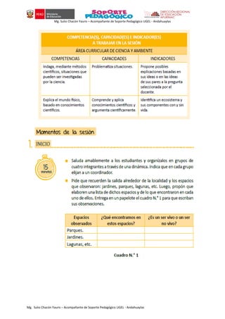 Mg. Sulio Chacón Yauris – Acompañante de Soporte Pedagógico UGEL - Andahuaylas
Mg. Sulio Chacón Yauris – Acompañante de Soporte Pedagógico UGEL - Andahuaylas
 