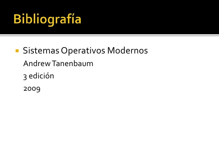 Sistemas operativos modernos tanenbaum de la Sistemas operativos modernos tanenbaum de la