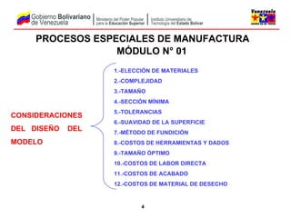 Procesos Especiales De Manufactura Clase 1 | PPT