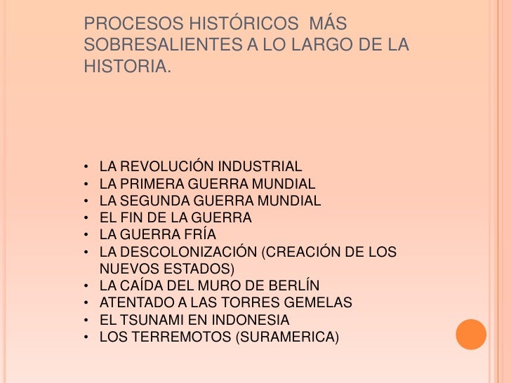 Procesos historicos mundiales