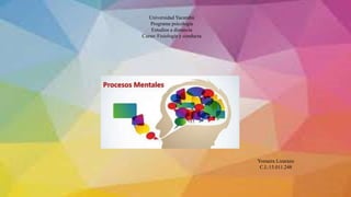Universidad Yacambú
Programa psicología
Estudios a distancia
Curso: Fisiología y conducta
Yomaira Lizarazo
C.I.:15.011.248
 