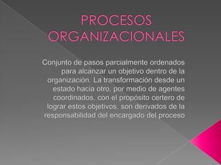 Procesos organizacionales 1