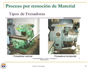 Proceso por remoción de Material 