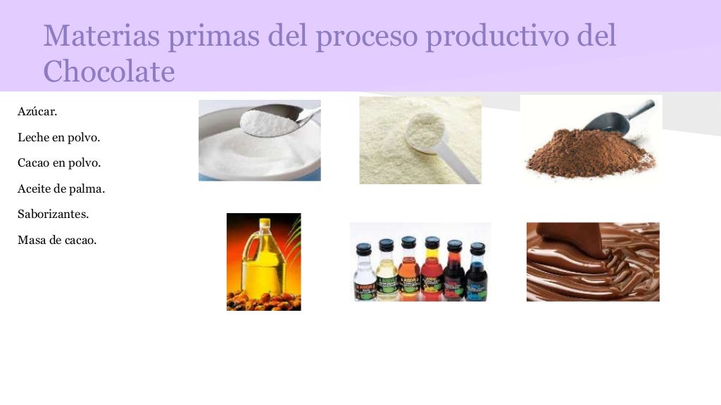 Proceso productivo del chocolate