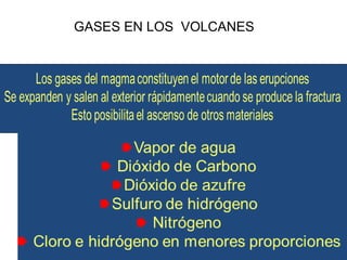 GASES EN LOS VOLCANES
 