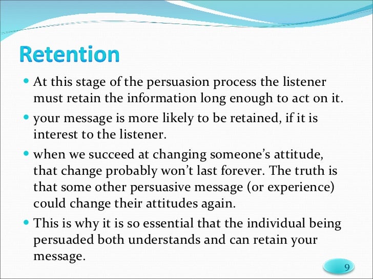 Process of Persuasion
