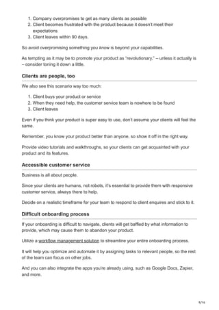 Managed Services Client Onboarding Simple Process Free Template | PDF
