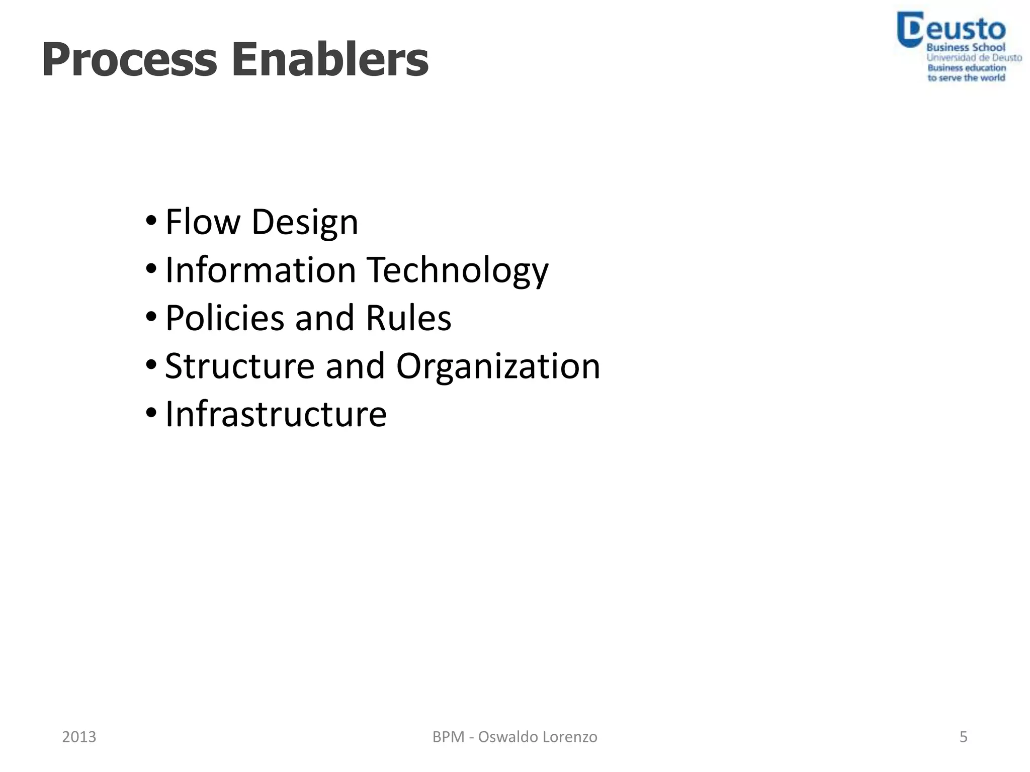 Process based management examples of information technology enablers | PPT