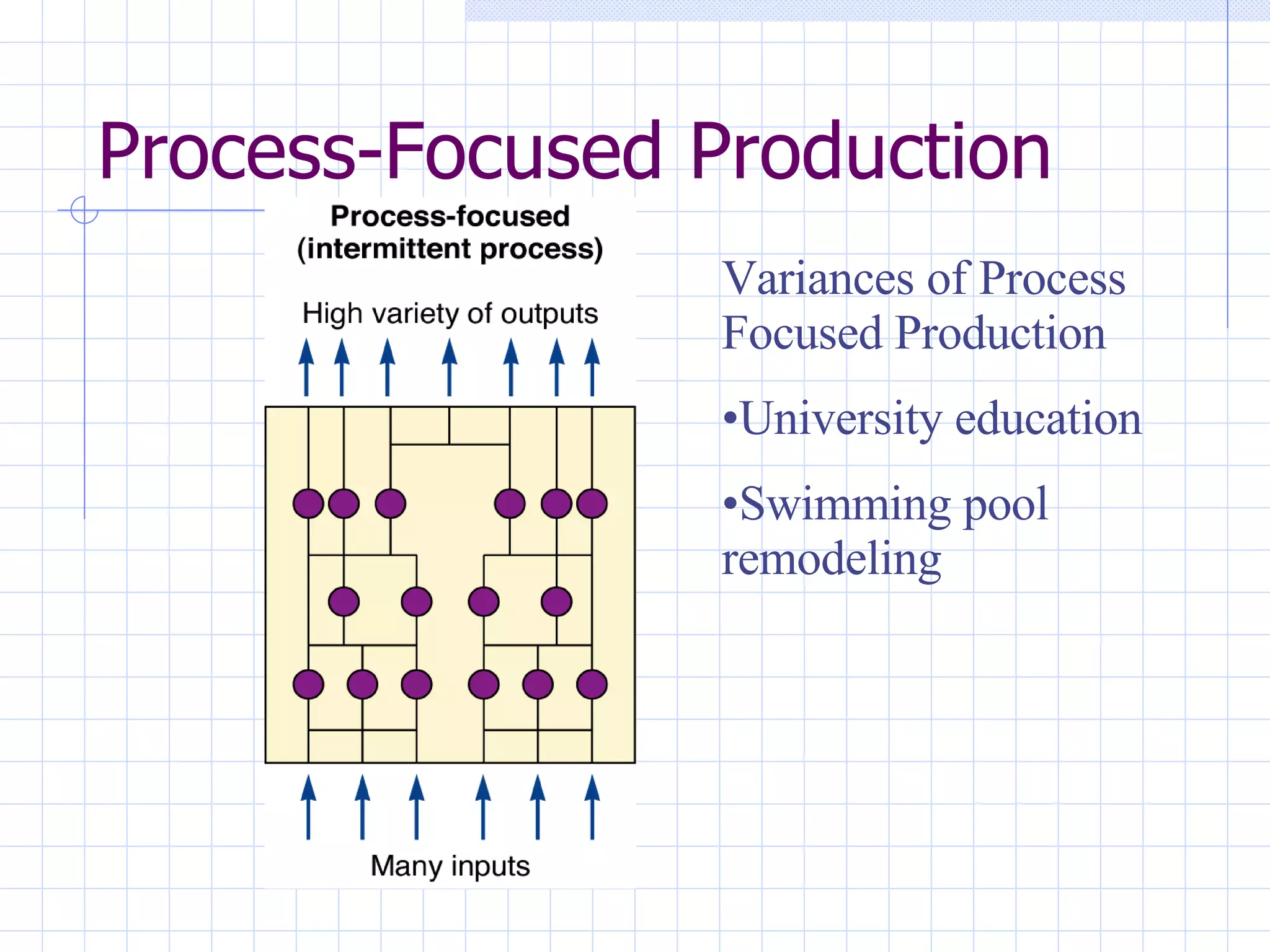 Process-Focused Production  Variances of Process Focused Production University education Swimming pool remodeling 