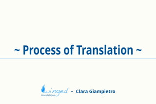 Process of translation