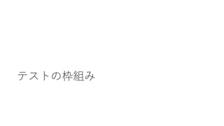 テストの枠組み
 