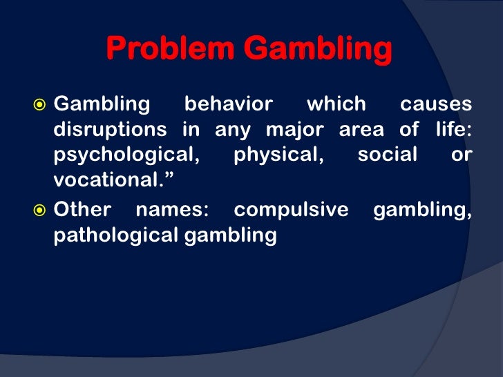Pathological gambling psychology