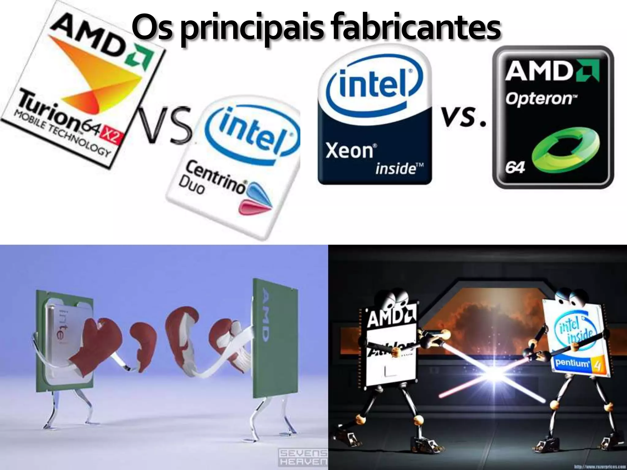 Os principais fabricantes
 