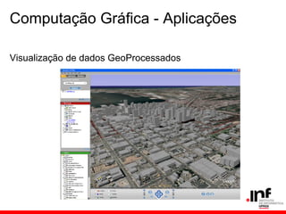 Computação Gráfica - Aplicações
Visualização de dados GeoProcessados
 