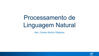 Processamento de
Linguagem Natural
Msc. Cristian Muñoz Villalobos
 