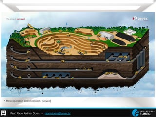 Prof. Raoni Aldrich Dorim - raoni.dorim@fumec.br
* Mine operation board concept. [Devex]
 