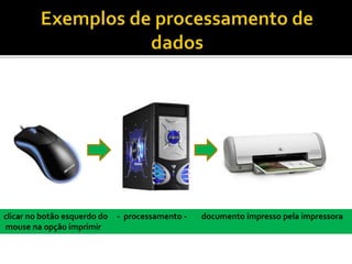 clicar no botão esquerdo do - processamento - documento impresso pela impressora
mouse na opção imprimir
 