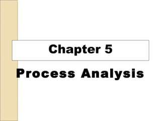 Chapter 5
Process Analysis
 