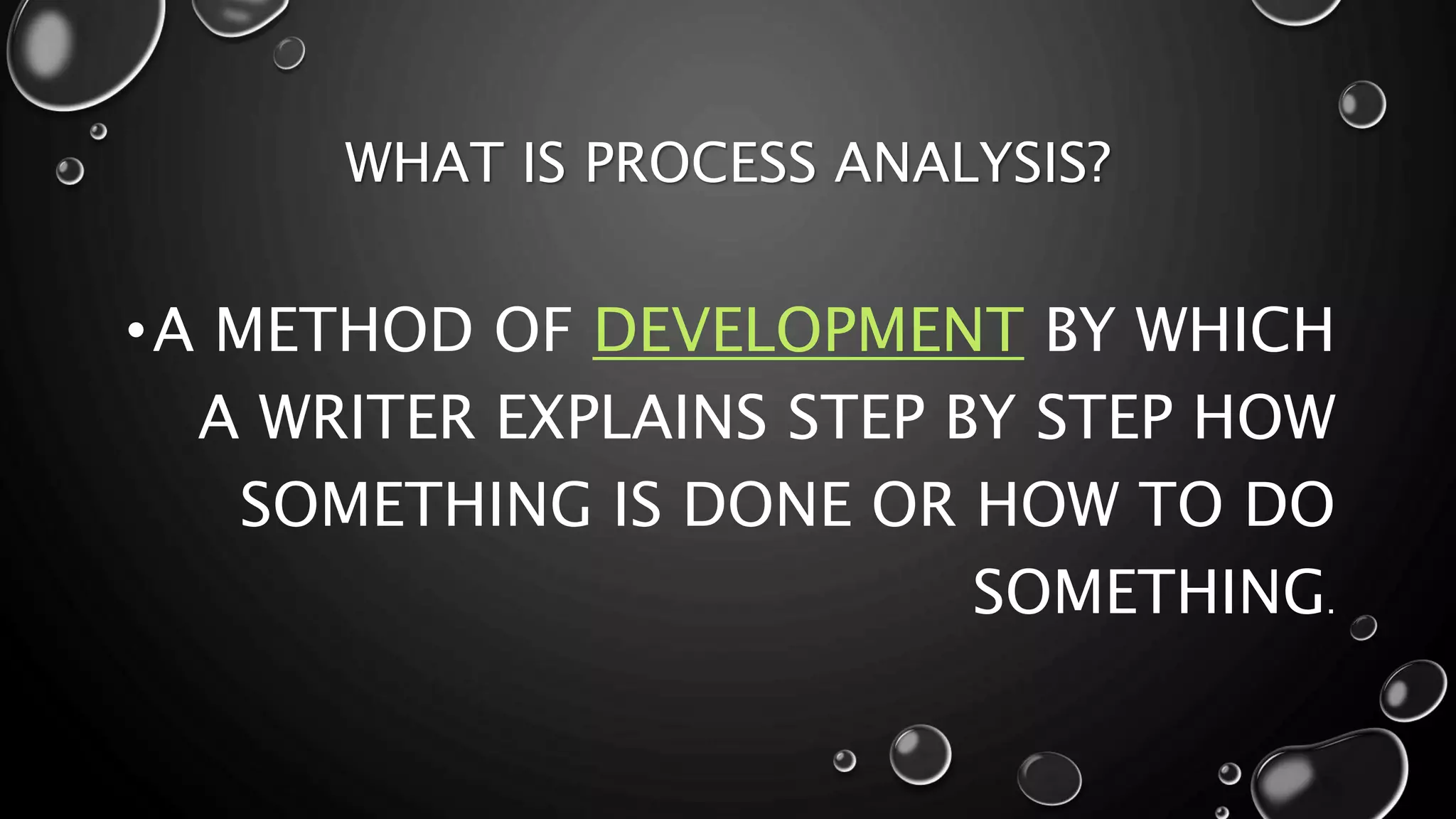 Process analysis | PPTX