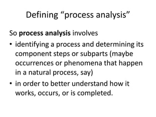 Preslar's comp class Process analysis show | PPTX