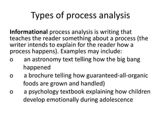 Preslar's comp class Process analysis show | PPTX