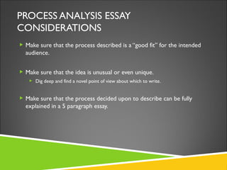 Process analysis is essay how to write for | PPT
